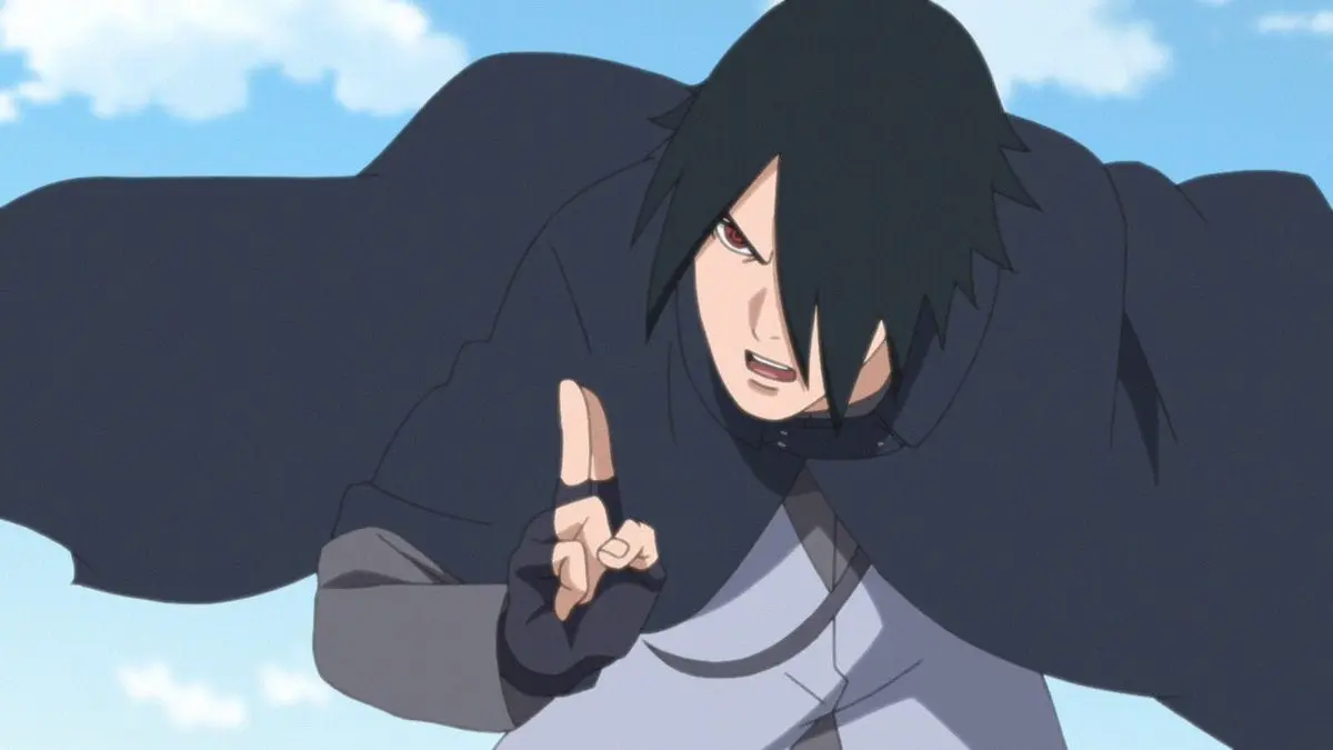 Sasuke Uchiha: Arte realista do rosto do personagem anime.