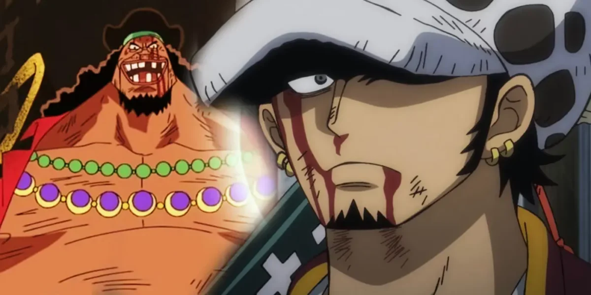 Trafalgar Law e Barba Negra em One-Piece