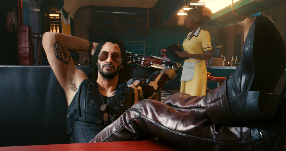 Imagem promocional do jogo Cyberpunk 2077