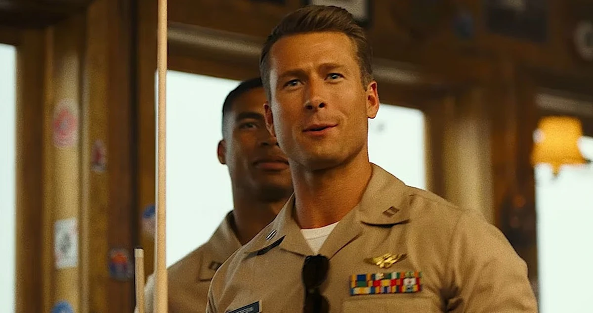 Glen Powell como Hangman em The Expendables 3