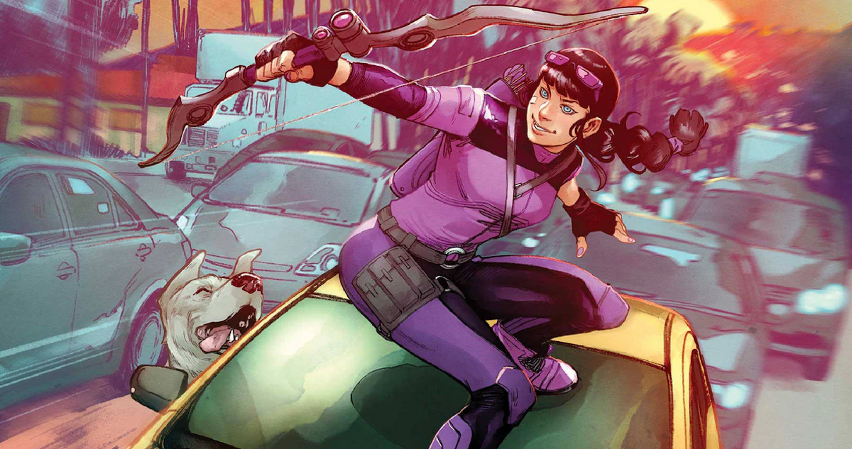 Jovem valente e determinada, Kate Bishop enfrenta desafios com coragem