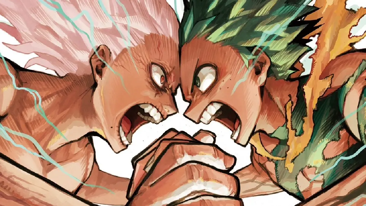 Nova Arte de My Hero Academia Destaca a Batalha Épica entre Deku e Shigaraki