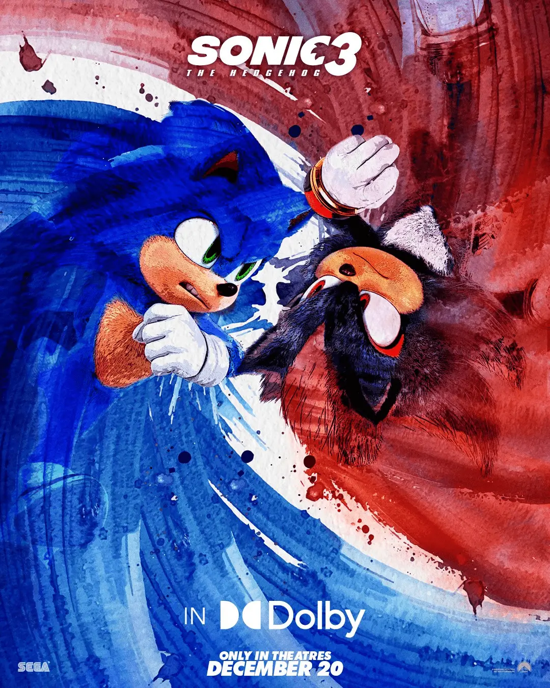 Pôster Exclusivo de Sonic 3: O Filme Revelado pela Dolby