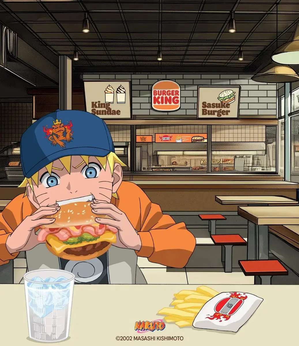 Lançamento da Parceria Entre Naruto e Burger King na França