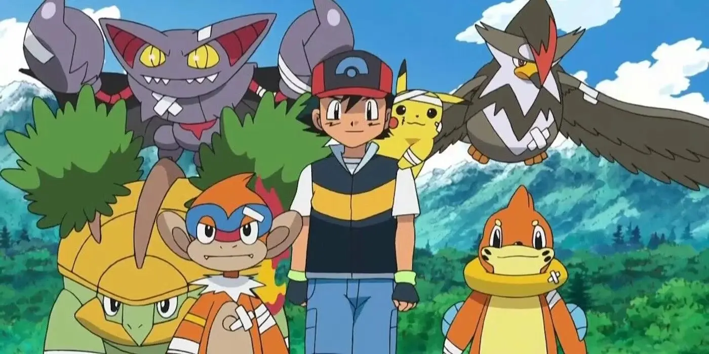 Taxa de Vitórias dos Pokémons de Ash Ketchum ao Longo do Anime Pokémon