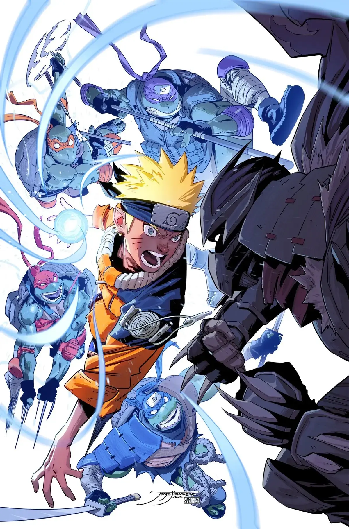 Crossover Tartarugas Ninja e Naruto: Capa do Volume Final Revelada